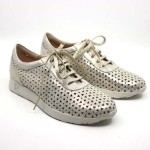 Pitillos sneaker beige leder 10422